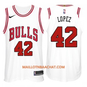 Maillot NBA Chicago Bulls Robin Lopez 42 Nike 2017-18 Blanc Swingman - Homme